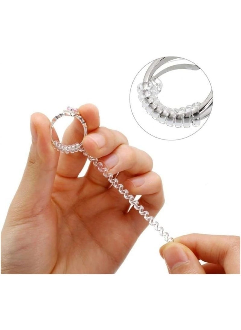 Silicone Ring Size Adjuster Set of 4 Pieces of Different Sizes - Clear - Image 5