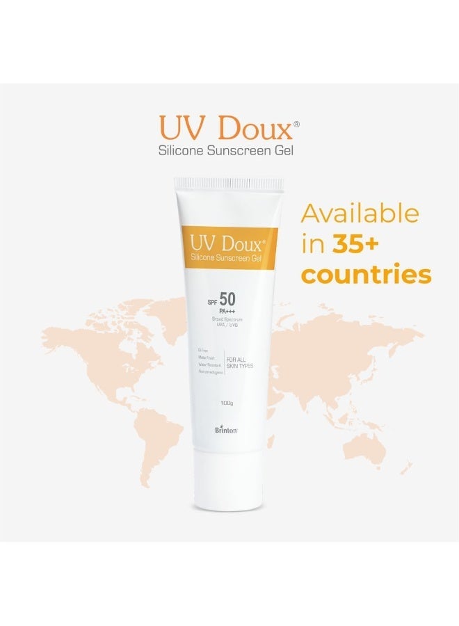 بريتون جل واقي من الشمس للوجه والجسم من الأشعة فوق البنفسجية مع عامل حماية من الشمس 50 PA+++ | (100 جرام) | مثبت سريريًا، لمسة نهائية غير لامعة، خالي من الزيوت | مقاومة للماء، لا يوجد قالب أبيض | حماية من الأشعة فوق البنفسجية الطويلة والمتوسطة | لجميع أنواع البشرة للرجال والنساء (100 جرام) - Image 4