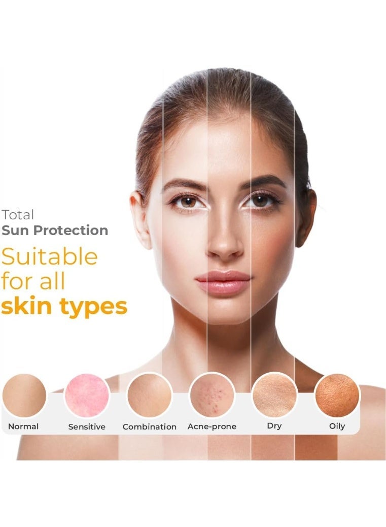 بريتون جل واقي من الشمس للوجه والجسم من الأشعة فوق البنفسجية مع عامل حماية من الشمس 50 PA+++ | (100 جرام) | مثبت سريريًا، لمسة نهائية غير لامعة، خالي من الزيوت | مقاومة للماء، لا يوجد قالب أبيض | حماية من الأشعة فوق البنفسجية الطويلة والمتوسطة | لجميع أنواع البشرة للرجال والنساء (100 جرام) - Image 5