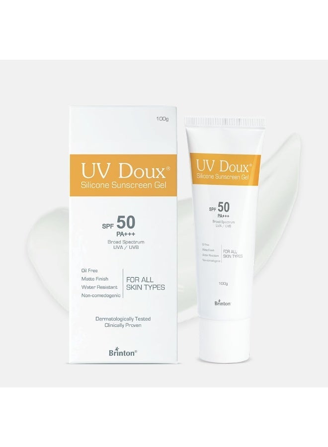 بريتون جل واقي من الشمس للوجه والجسم من الأشعة فوق البنفسجية مع عامل حماية من الشمس 50 PA+++ | (100 جرام) | مثبت سريريًا، لمسة نهائية غير لامعة، خالي من الزيوت | مقاومة للماء، لا يوجد قالب أبيض | حماية من الأشعة فوق البنفسجية الطويلة والمتوسطة | لجميع أنواع البشرة للرجال والنساء (100 جرام) - Image 2