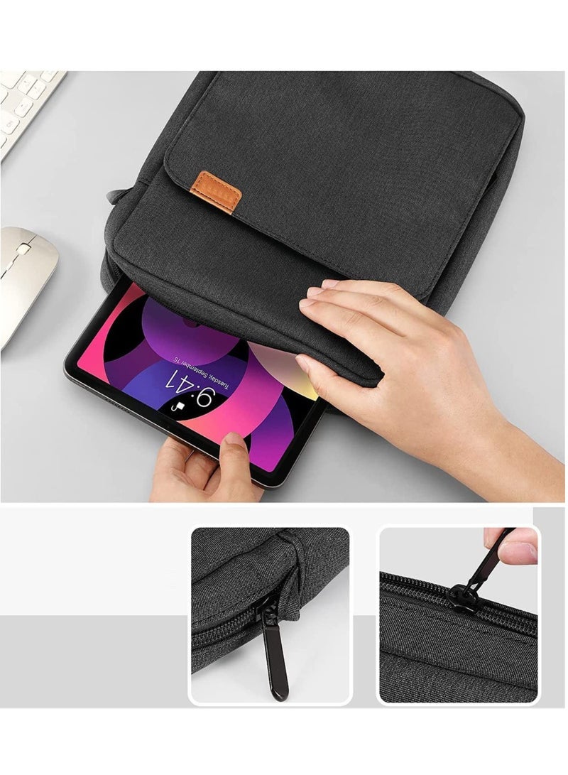 Captaintech Laptop Shoulder Bag Water Resistant Carrying Case Grey Compatible with 13.3 inch Laptop - Image 4