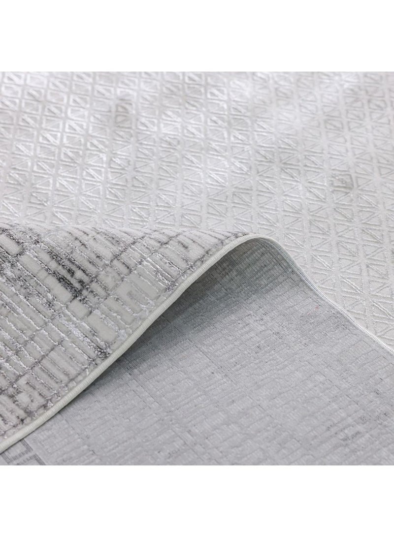 DANUBE HOME Pearl Artsilk Rug  Polyester Area Rug Floor Covering L340xW240cm-Cream & Black - Image 2
