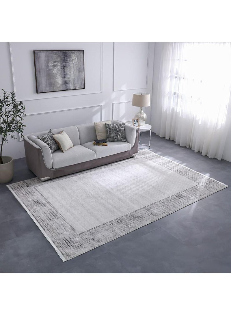 DANUBE HOME Pearl Artsilk Rug  Polyester Area Rug Floor Covering L340xW240cm-Cream & Black - Image 4