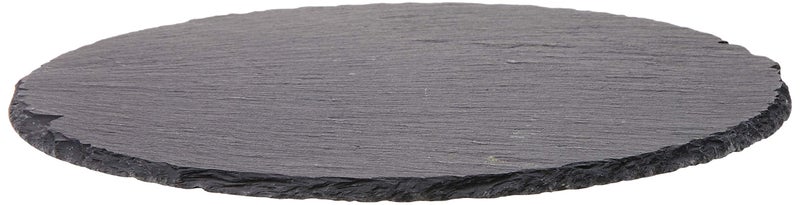 Cilio Slate Round Cheese Board, Natural Stone Tray for Serving Cheese, Charcuterie, Sushi, Appetizers, and More, Black, 11" diameter - Image 2