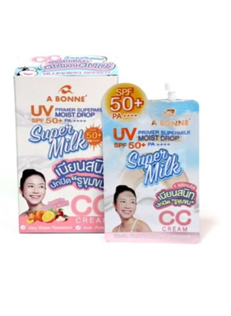 A BONNE UV Primer Supermilk Moist Drop Spf 50+PA++++ 7ml*6Pcs