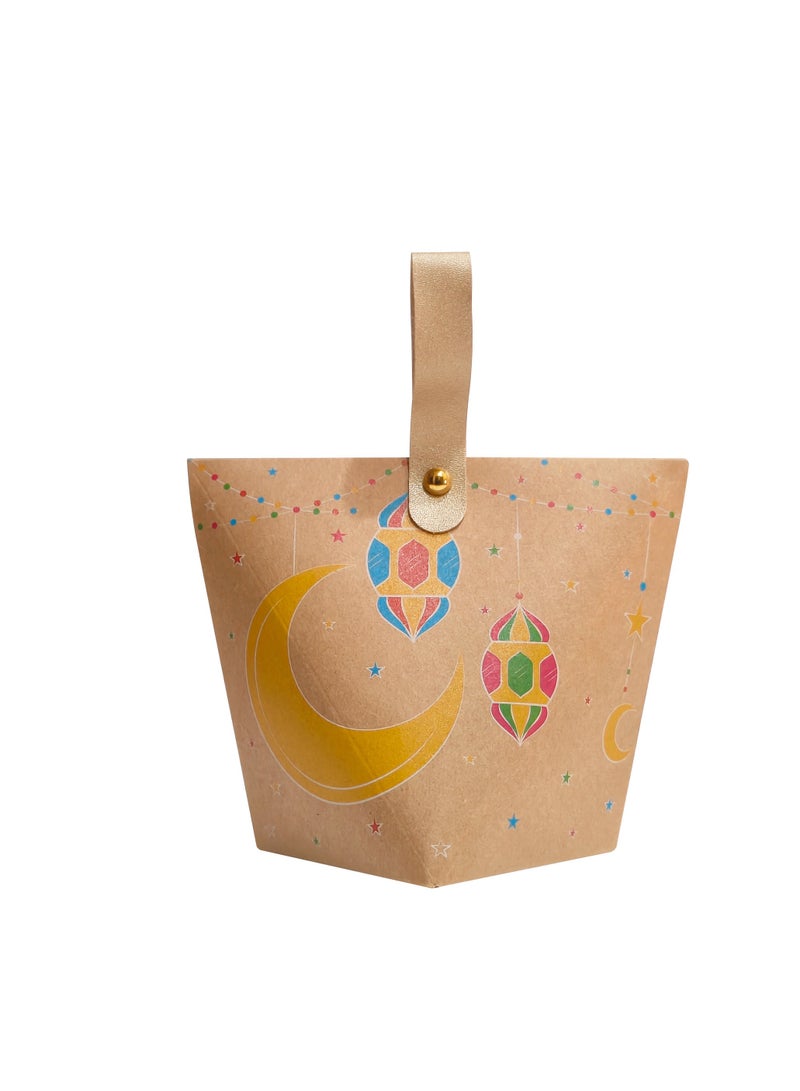 12pcs 10*10*11cm Ramadan candy gift boxes Eid Mubarak Ramadan Kareem Eid Al-adha party decorations cookie biscuit treat bags Muslim Islamic festival party supplies - Image 2