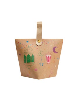 Generic 12pcs 10*10*11cm Ramadan candy gift boxes Eid Mubarak Ramadan Kareem Eid Al-adha party decorations cookie biscuit treat bags Muslim Islamic festival party supplies  - Image 4