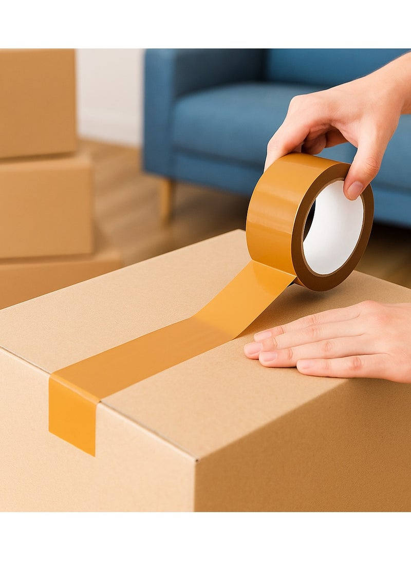 Brown Masking Tape for Packing – 90 Yards per Roll – Strong Adhesive, Heavy Duty Sealing Tape for Moving Boxes, Shipping, Storage & General Use - Image 2