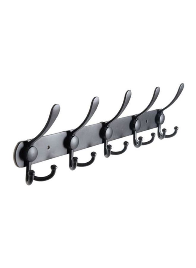 Wall Hanger With 5 Hooks Black 45x13cm - Image 1