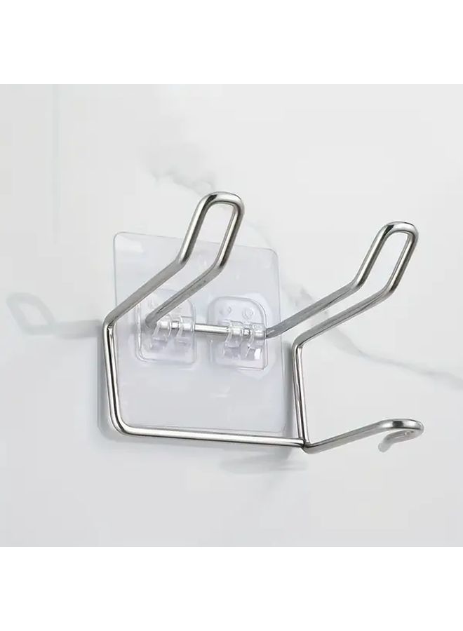 Stainless Steel Hair Dryer Holder No Drilling Adjustable Wall Mounted Rack - Image 3