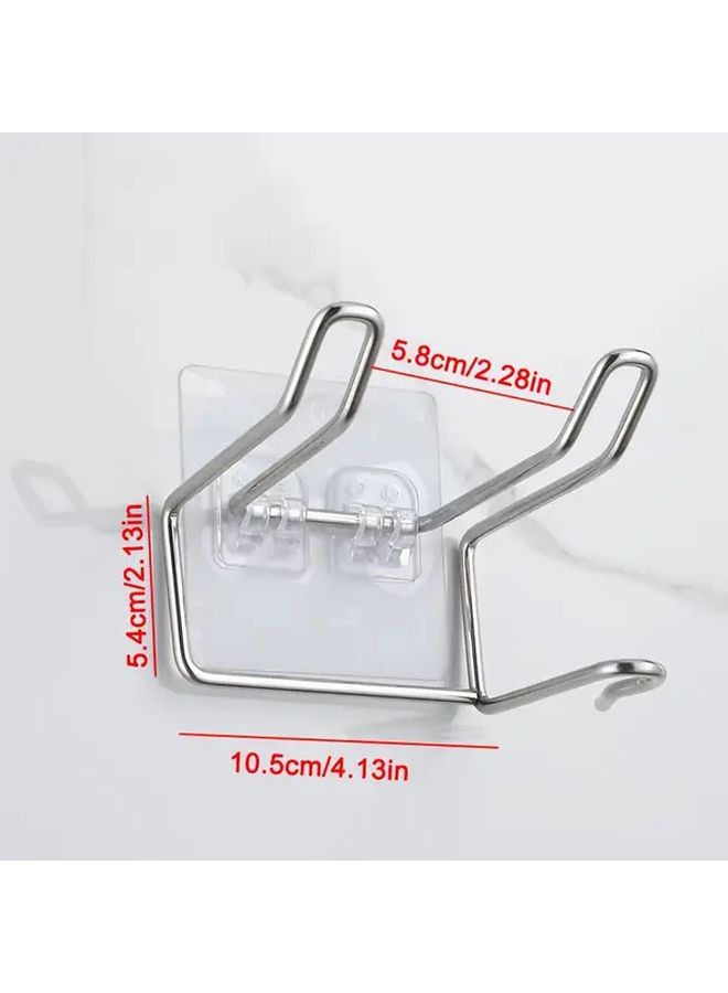 Stainless Steel Hair Dryer Holder No Drilling Adjustable Wall Mounted Rack - Image 4