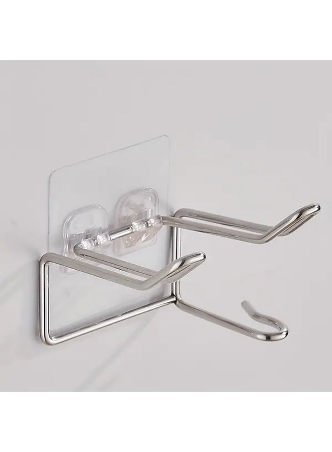 Stainless Steel Hair Dryer Holder No Drilling Adjustable Wall Mounted Rack - Image 5
