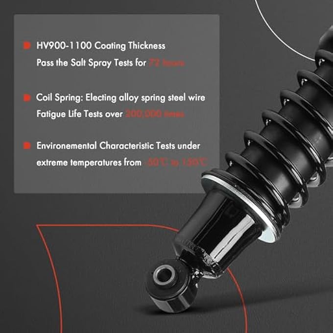 A-Premium Rear Pair 2 Complete Strut And Coil Spring Assembly Compatible With Dodge Durango 19992003 Dakota 19972004 Rwd Only Driver And Passenger Side - Image 5