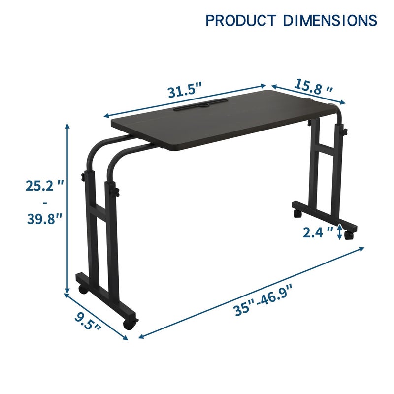 TigerDad Mobile Over The Bed Recliner Table - Adjustable Height & Length, Stable Laptop Tray Chair Table with Wheels for Kids & Adults - Image 4