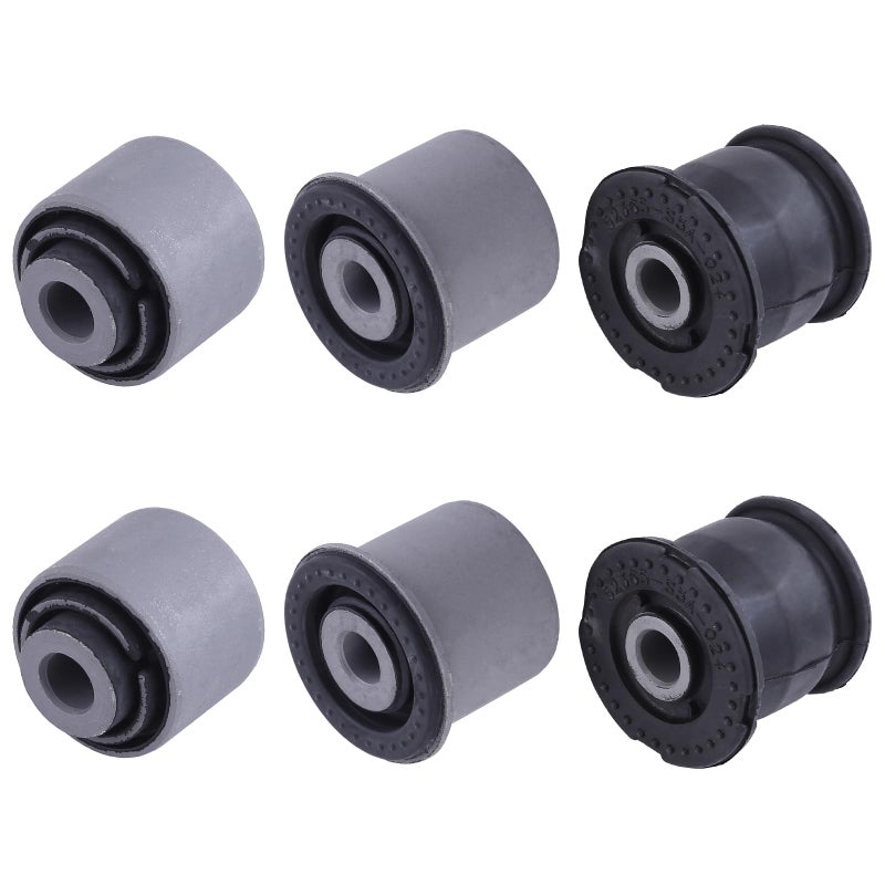 6Pcs Rear Lower Control Arm Knuckle Bushing Kit Fit for Honda Civic 20012005 CRV 20022006 Element 20032006 1204129 1204130 1203611 Suspension Control Arm Bushing 52365S5A802 52365S5A024 52365S5A801