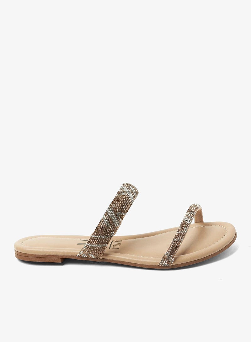 فيزانو صنادل مسطحة للنساء - صنادل مسطحة أنيقة ونعال مسطحة مريحة للسيدات - Image 1