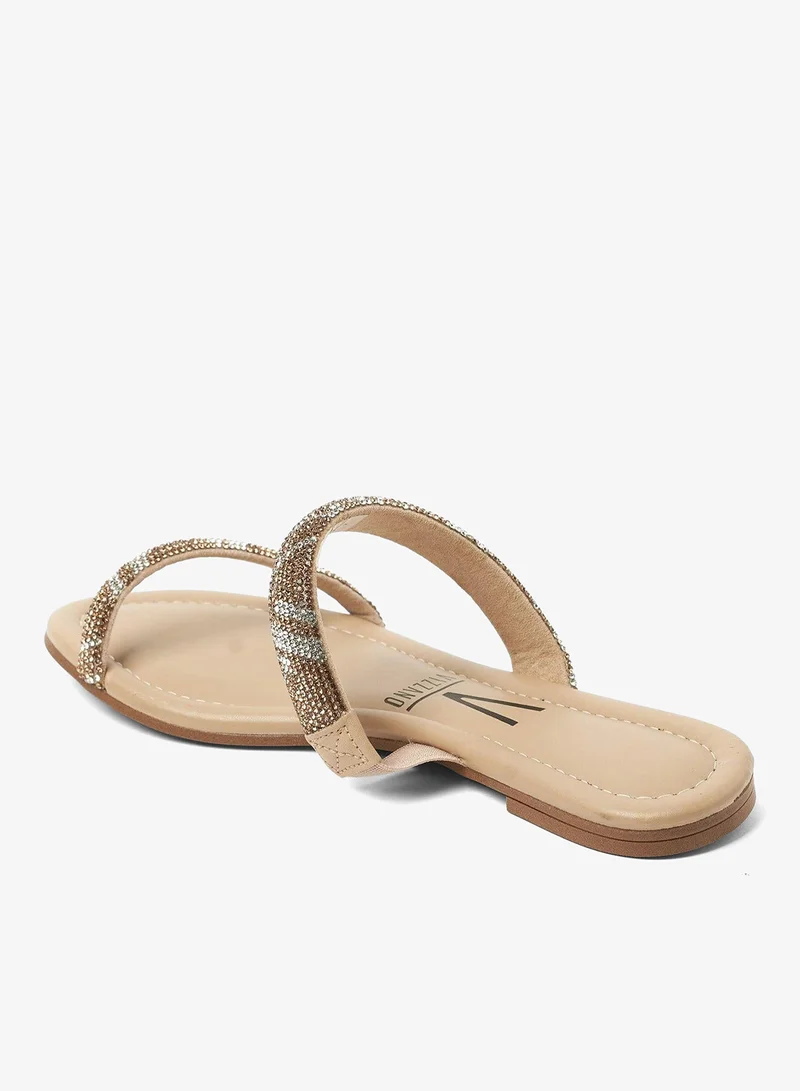 Vizzano Beige Flat Sandals for Women – Stylish Ladies Flat Sandals & Comfortable Flat Slippers for Women | Best Price UAE