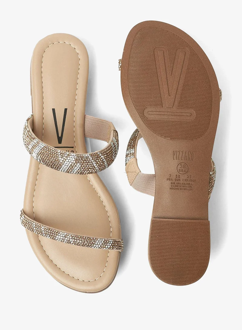 Vizzano Beige Flat Sandals for Women – Stylish Ladies Flat Sandals & Comfortable Flat Slippers for Women | Best Price UAE