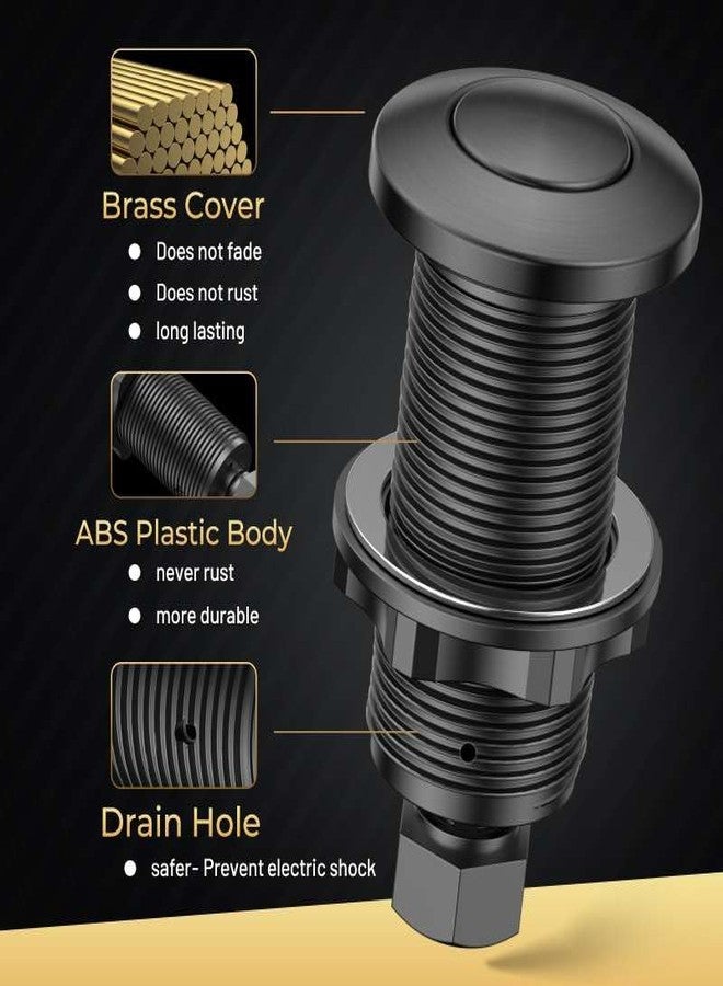 ANWOLL Garbage Disposal Air Switch Kit-Professional，Sink Top Waste Disposer On/Off (UL Certification） (Matte Black, LONG/3.6") - Image 4