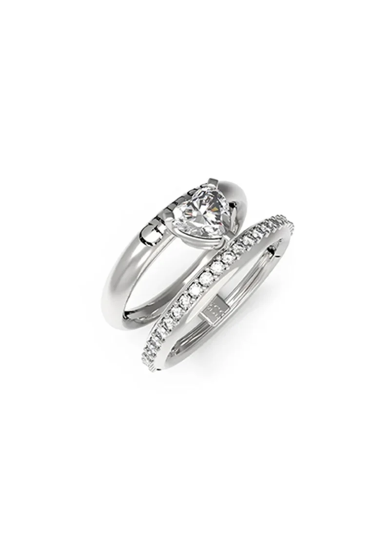 جس Crystal Detail  Detail Single Circle Ring