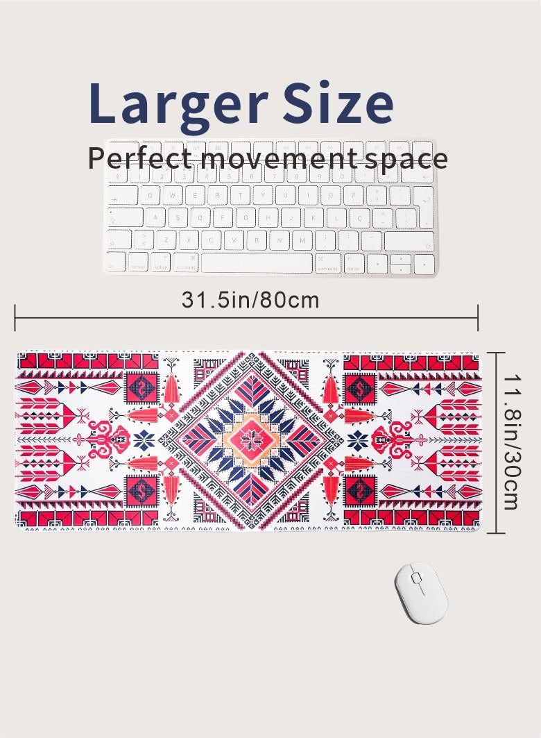 YEADMAL Large Gaming Mousepad for Keyboard and Mouse with Anti-Slip Rubber Base,Desk Mouse Pad for Gamer, Office & Home,Red  - Image 2