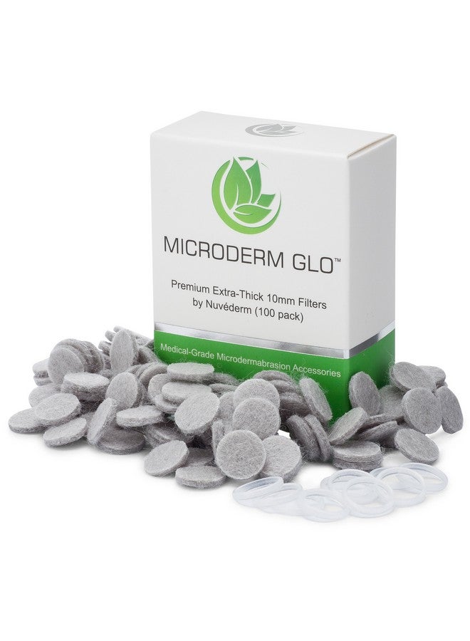 Microderm GLO Premium Extra-Thick 10Mm Filters By Nuvéderm (100 Pack) - Medical Grade Microdermabrasion Accessories With Patented Safe3D Technology, Safe For All Skin Types. - Image 1
