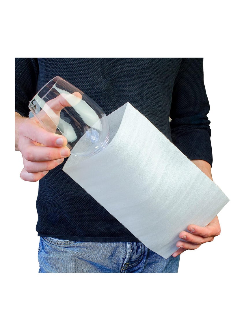Generic 100 Pack Foam Packing Pouches, 5 Sizes Cushion Foam Wrap Sheets, Packaging Material for Dishes, Plates, Glass, Cups, Mugs, Moving Supplies for Packing Storage and Shipping.  - Image 5