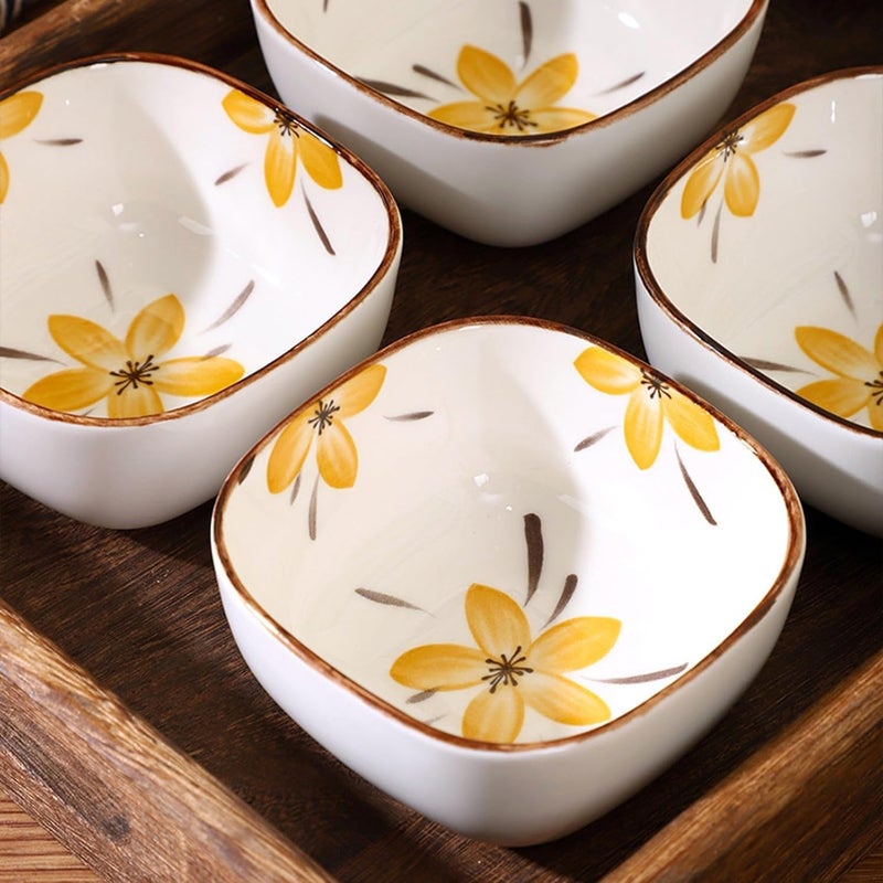Sugalsu Ceramic Dining Small Bowl Soy Sauce Dipping Bowls Side Dishes Japanese Style for Snack Fruit Appetizer Dessert Chutney, Ketchup, Sauce Bowls(Pack of 8) - Image 4