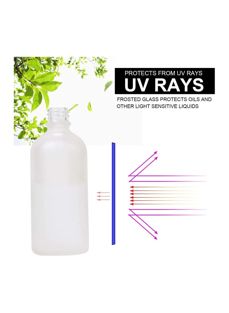 Generic 100ml Frosted Glass Spray Bottles, 2-Pack Leak Proof Travel Containers with Caps, Refillable for Perfume, Essential Oils, Makeup Toner, and Hair Products (Black)  - Image 2