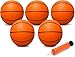 Amarlozn 9 Mini Basketball for Indoor Mini Basketball Hoop Replacement Basketballs Soft Ball for Inflatable Pool Pool Beach Sandbox Outdoor Sports Gift Pack for Toddler kids Adults 5 PCS with Pump - Image 2