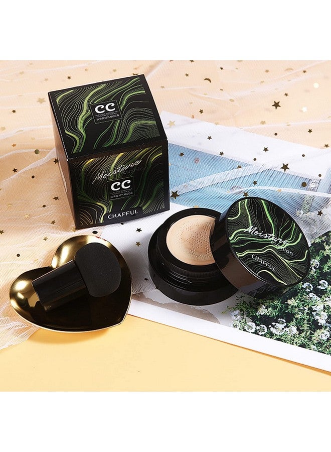 Hilareco Mushroom Head Air Cushion CC Cream Nature Foundation,Moisturizing BB Cream Makeup Long Lasting Matte Concealer, Bright Makeup Base Long Lasting with Mushroom Makeup Sponge(#02 Natural) - Image 2