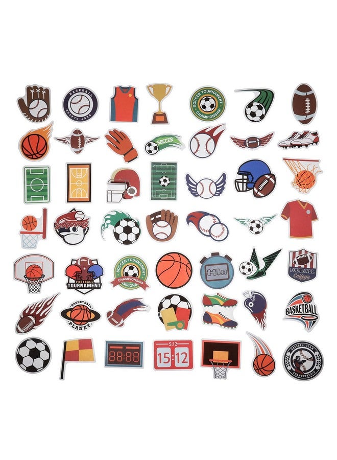 Cleverplay 100 Pack Sports Stickers, Sports Football Soccer Baseball Basketball Party Favors, Birthday Decorations - Image 2