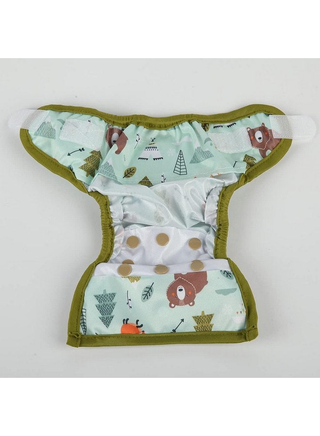 Sigzagor Newborn Baby Cloth Diaper Cover Nappy Hook and Loop (Bear Fox Teepee) - Image 4