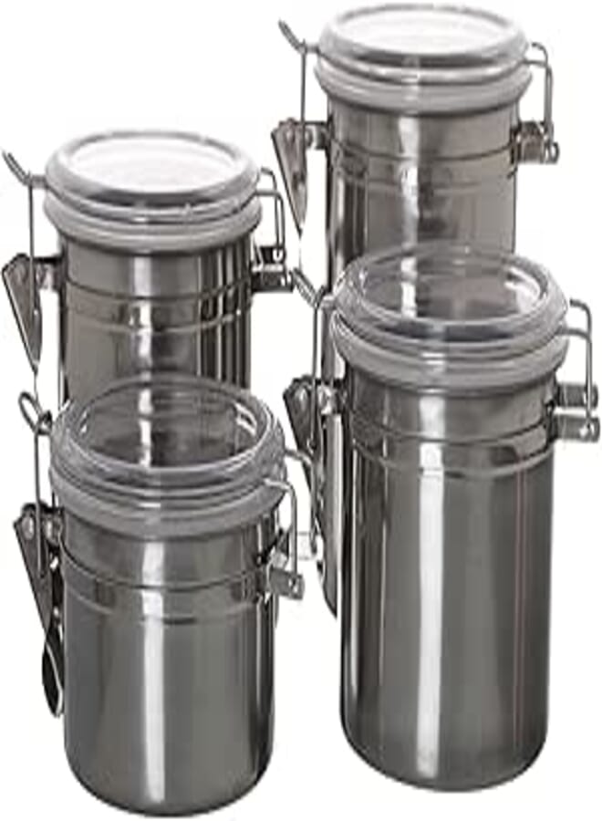 Spaceshoop Stainless Steel Spice Set, 4 Pieces - Silver