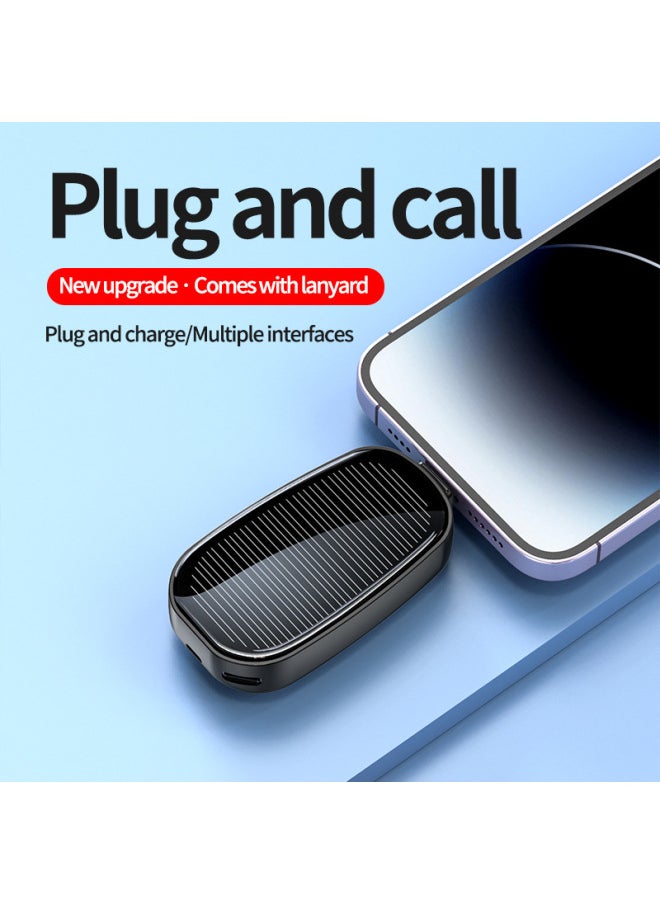 Mini Portable Emergency Solar Power Bank Outdoor Wireless Mobile Charging Compact Lightweight Digital Computer Accessory-Color:Micro Android Black-Power Capacity:1200 MA