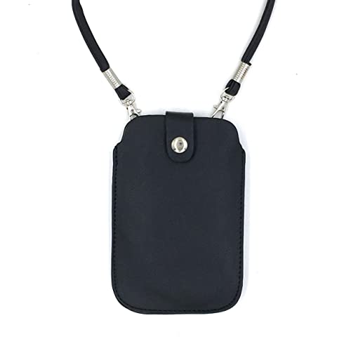 Tapp Collections Leather Neck Pouch for iPhone (Style 2) - Magnetic Checkered Black Case by Tapp Collections - Image 1