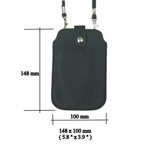 Tapp Collections Leather Neck Pouch for iPhone (Style 2) - Magnetic Checkered Black Case by Tapp Collections - Image 2