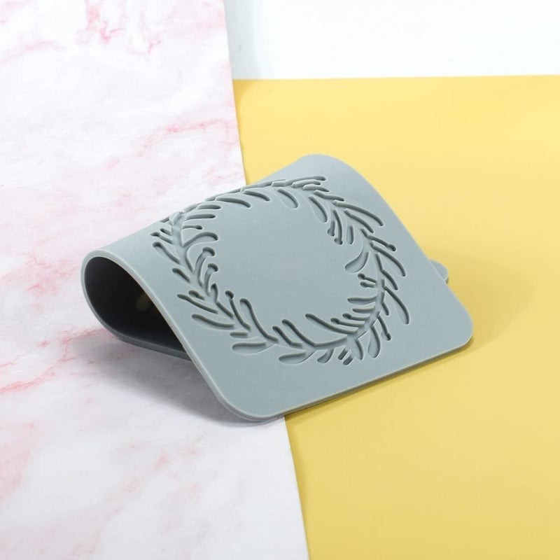 TUKE Lace Molds for Cake Decorating 3D Leaf Silicone Molds for Baking Gummy Molds Clay Fondant Molds Lace Mats Flower Honeycomb Bee Pattern for Sugar Chocolate Polymer (Leaf_9.76x5.08x0.12inch_V) - Image 4