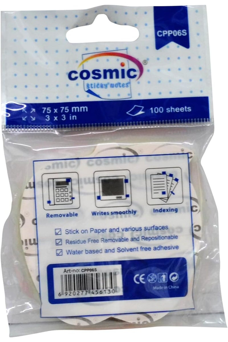 Cosmic Apple-Shaped Sticky Notes CPP06S, Neon Assorted, 100 Sheets, 3.5 x 3.5 in - Image 4