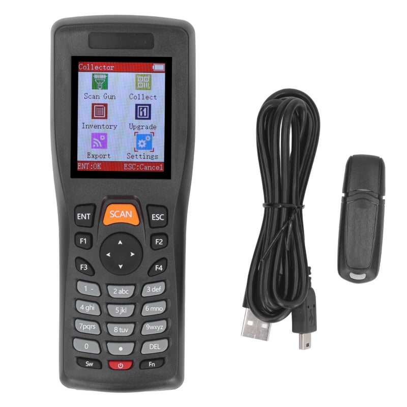 Wireless 1D Barcode Scanner 2.2 Inch Color Screen with 2.4G USB Comm - 100m Range Rechargeable Battery for Supermarket Express Delivery Warehouse Inventory - Image 1