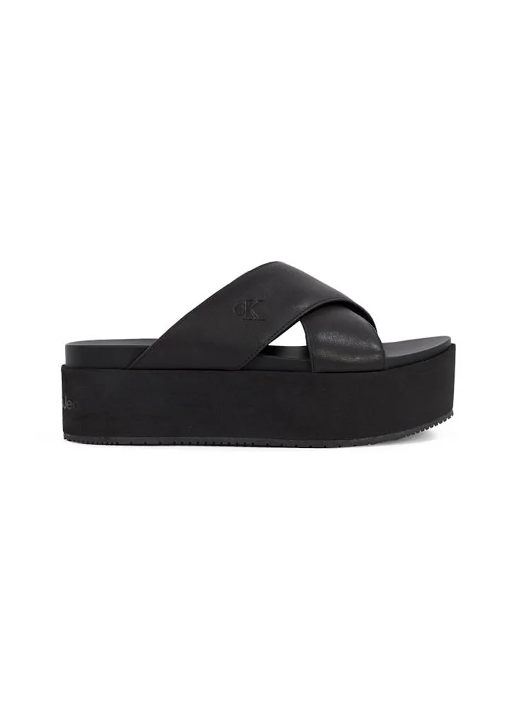 Calvin Klein Jeans Causal Mid Heel Wedge Sandals