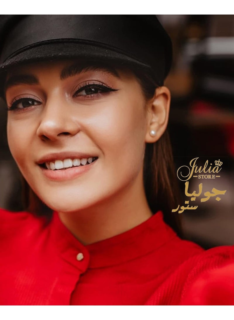 جوليا ستور أقراط من الفولاذ المقاوم للصدأ مطلية بالذهب عيار 18 قيراط منتقاة بعناية من لؤلؤ المياه العذبة المستزرعة AAAA أقراط مجوهرات لا تسبب الحساسية من متجر جوليا - Image 5