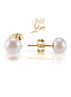 18k Gold Plated Stainless Steel Handpicked AAAA Freshwater Cultured Pearls Stud Hypoallergenic Earrings Jewelry By Julia Store - pzsku/Z46FC99465A704987DD43Z/45/_/1716204427/019202f0-ea98-4211-a1d4-33c619f48d04