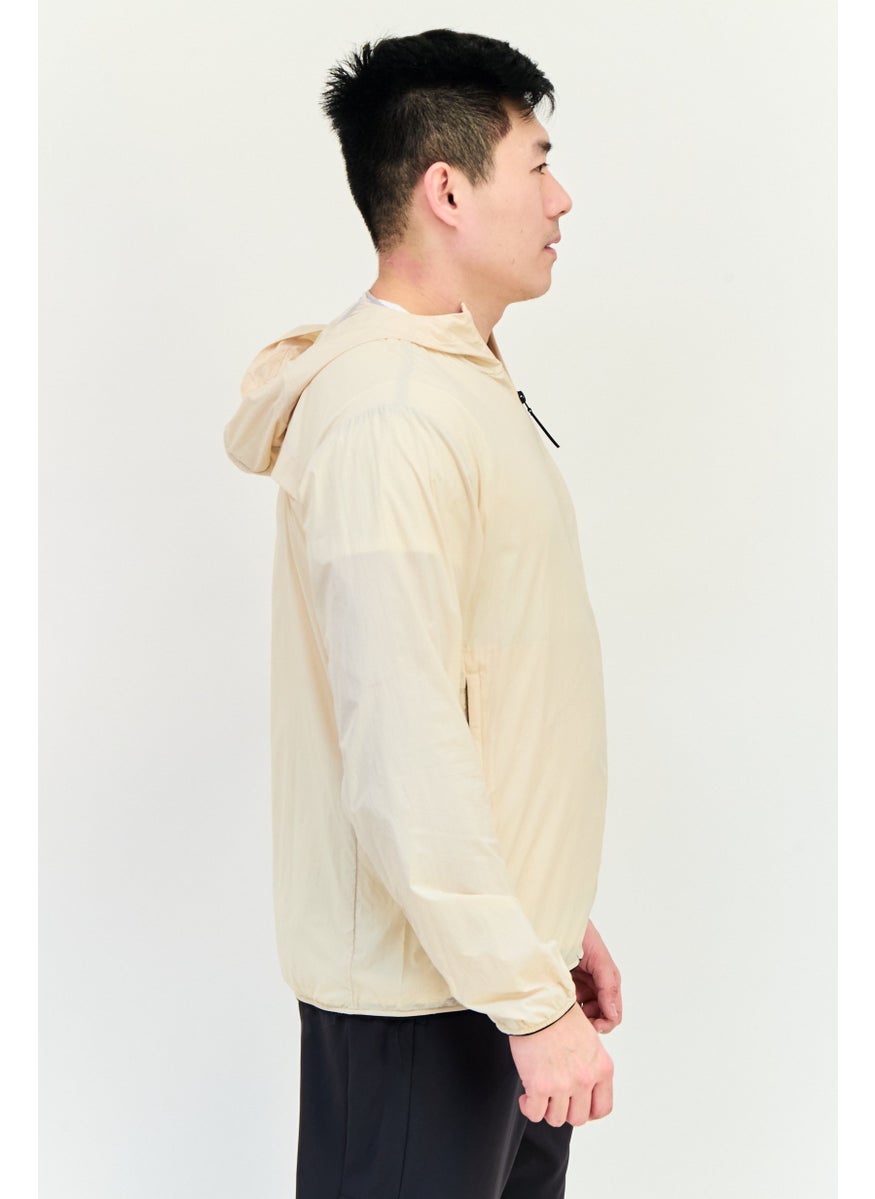 Adidas Men Sportswear Fit Long Sleeves Outdoor Jacket, Beige  - Image 2