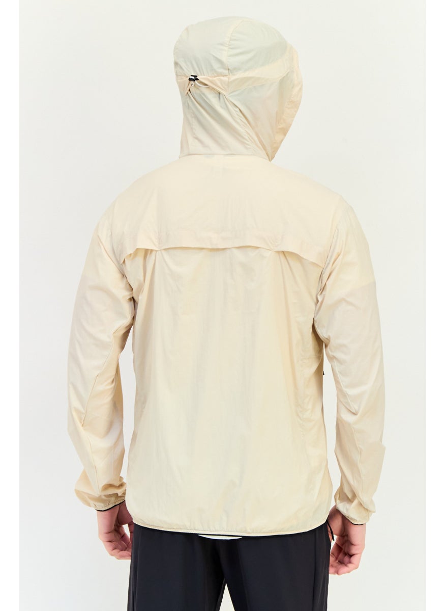 Adidas Men Sportswear Fit Long Sleeves Outdoor Jacket, Beige  - Image 4