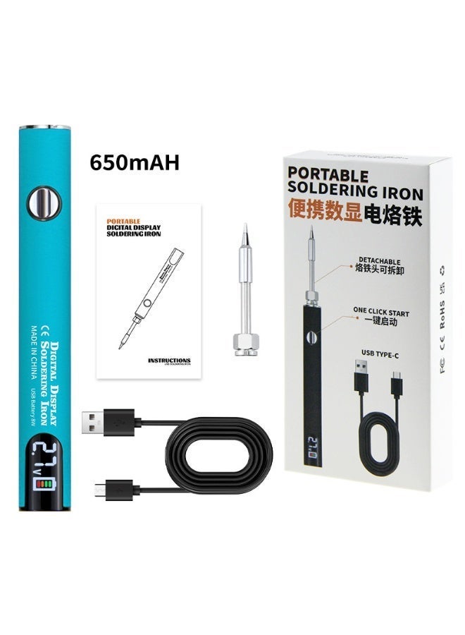 USB Rechargeable 650mAh Cordless Soldering Pen, New Portable 510 Thread Battery Pen, LED Digital Display, Adjustable Temperature Soldering Kit for Home Appliance Repair - Image 1
