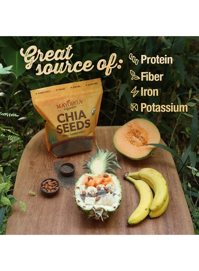 Mayorga بذور الشيا العضوية الخام، 3 رطل كيس قابل لإعادة الإغلاق | سوبر فود مع أوميغا 3 النباتية وبروتين نباتي | معتمد من وزارة الزراعة الأمريكية، خالي من الغلوتين، غير معدّل وراثيًا، تجارة مباشرة، كوشير | أضف إلى الإفطار، الشوفان والمزيد - Image 3