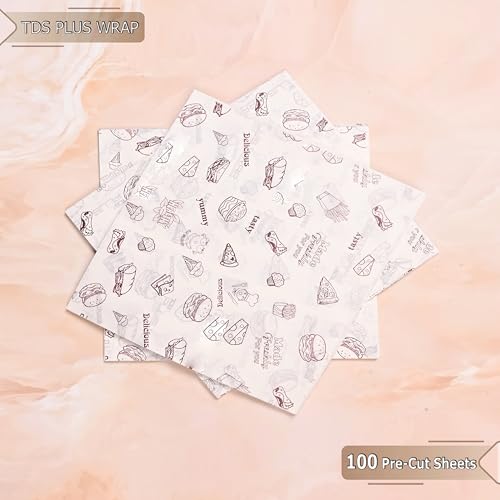 TDS Plus WRAP Food Wrap Brown PRT (100 Precut-Sheet) | 100% Microwave Safe up to 220�C | Biodegradable, 100% Food Safe | Wrap Sheets for chappti | Wrap Pre Cut Sheet's for Roti - Image 2