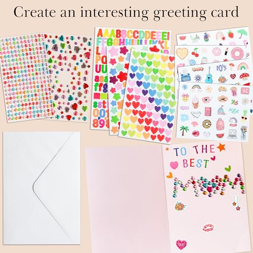J6&H6 Card Making Kits For Creative people - 30 Blank Greeting Cards And Envelopes with Supplies and Stamp Set-Giftable DIY Greeting Card Set-Perfect for Birthdays Festive Celebrations Christmas Thank You - Image 3