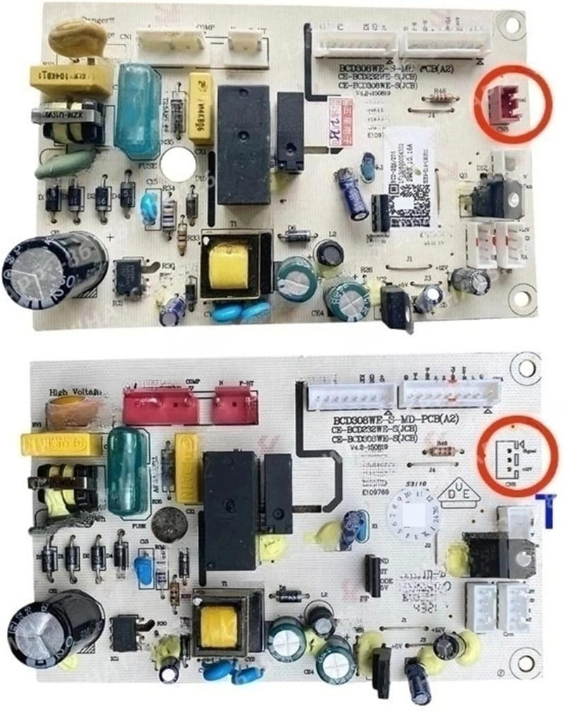 BCD308WE-S-MD-PCB(A2) ，Compatible For Midea， Refrigerator Control Board CE-BCD232WE-S(JCB) CE-BCD308WE-S CE-BCD308WE-D 17131000000507(A) - Image 4